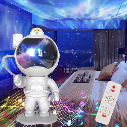 PROYECTOR ASTRONAUTA 5-en-1 – Galaxia + Música + Sueño.
