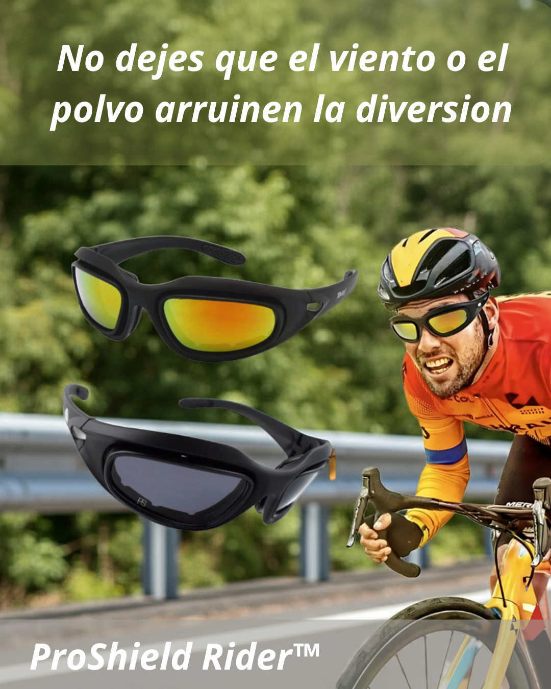 ProShield Rider™ — Gafas Polarizadas para Ciclistas con Lentes Intercambiables