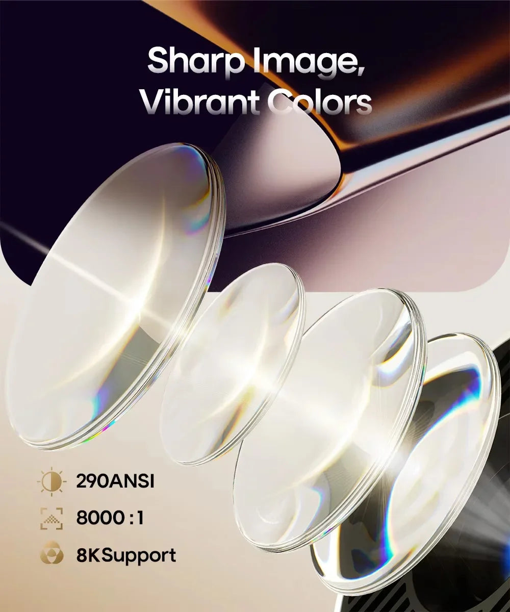 Magcubic Projector HY300 Pro 8K 1080P A movie-theater-sized picture, no TV required