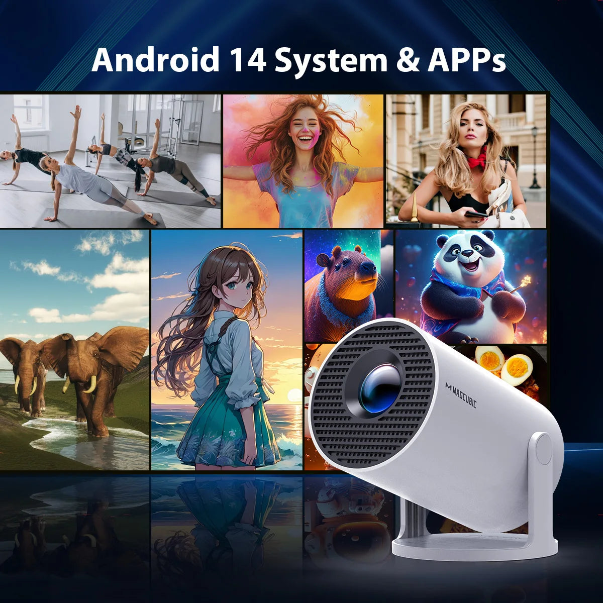 Magcubic Projector HY300 Pro 8K 1080P A movie-theater-sized picture, no TV required